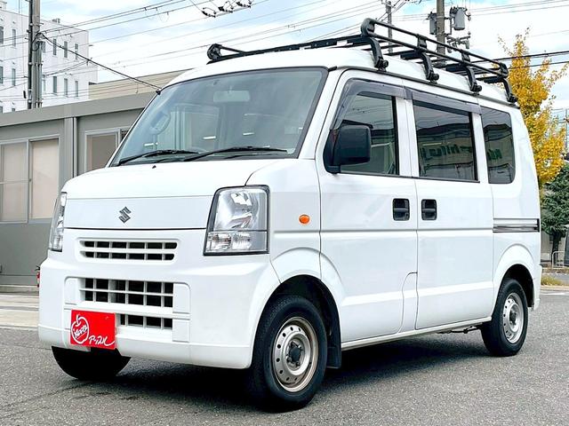 エブリイ ＰＣ　キーレス　タイミングチェーン　ルーフキャリア付　パワーウインドウ　パワーステアリング　エアバック　エアコン　走行距離１１４１００ｋｍ　軽バン　軽箱　ハイルーフ　積載量３５０ｋｇ　乗車定員４名（9枚目）