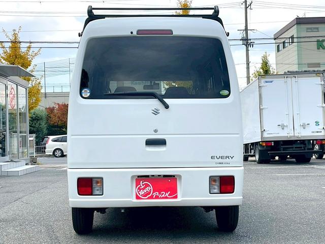 エブリイ ＰＣ　キーレス　タイミングチェーン　ルーフキャリア付　パワーウインドウ　パワーステアリング　エアバック　エアコン　走行距離１１４１００ｋｍ　軽バン　軽箱　ハイルーフ　積載量３５０ｋｇ　乗車定員４名（12枚目）
