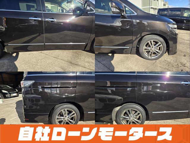 エルグランド ２５０ハイウェイスターアーバンクロム　ＡＬＰＩＮＥフリップダウンモニター　両側パワースライドドア　純正ナビフルセグＤＶＤ　Ｂｌｕｅｔｏｏｔｈ　Ｂカメラ　ハーフレザー　オットマン　ステアスイッチ　オートＨＩＤヘッドライト　フォグ純正１８ＡＷ（18枚目）