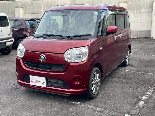 ムーヴキャンバス Ｌ　ＳＡＩＩＩ　ナビ　ＥＴＣ　衝突被害軽減ブレーキ　アルミホイール　アイドリングストップ　フルフラットシート　オートハイビーム　マニュアルエアコン　電動格納式ドアミラー　パワーウィンドウ　横滑り防止装置（7枚目）