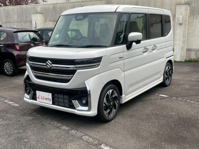 スペーシアカスタム ハイブリッドXS 両側電動スライドドア 衝突被害軽減ブレーキ アダプティブクルーズコントロール 純正アルミホイール LEDヘッドライト フォグライト シートヒーター ハンドルヒーター オットマン シートバックテーブル(6枚目)