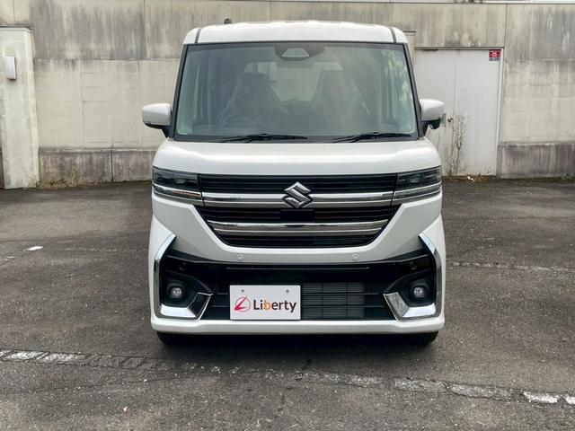 スペーシアカスタム ハイブリッドXS 両側電動スライドドア 衝突被害軽減ブレーキ アダプティブクルーズコントロール 純正アルミホイール LEDヘッドライト フォグライト シートヒーター ハンドルヒーター オットマン シートバックテーブル(7枚目)