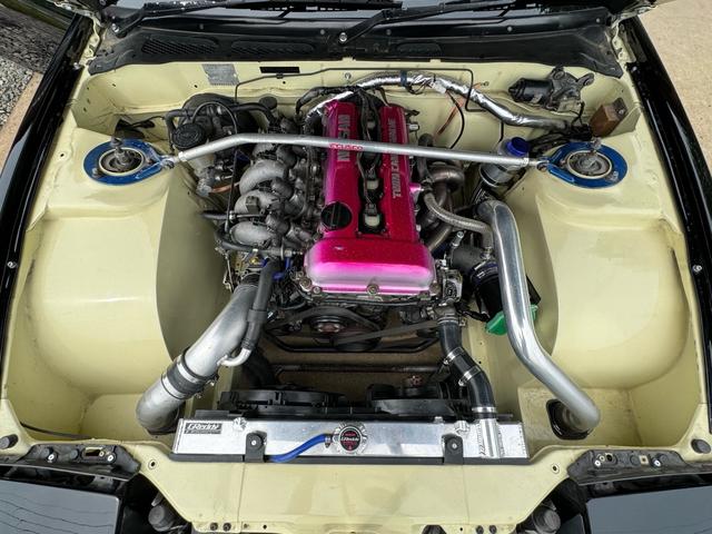 １８０ＳＸ 　サイクルフェンダー／ＢＮスポーツフルエアロ／ｗｏｒｋマイスター極リム／全塗装／サンルーフ／１５タービン／ドリドレ／ドリフト（43枚目）