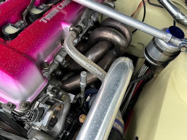 １８０ＳＸ 　サイクルフェンダー／ＢＮスポーツフルエアロ／ｗｏｒｋマイスター極リム／全塗装／サンルーフ／１５タービン／ドリドレ／ドリフト（44枚目）