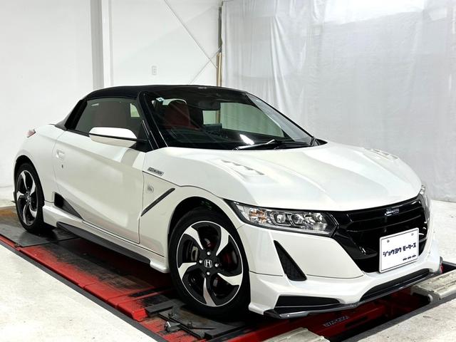 Ｓ６６０ α　ワンオーナー／禁煙車／６速ＭＴ／無限エアロ／無限エアロボンネット／無限グリル／柿本マフラー／Ｄｅｆｉブーストメーター／純正アルミ／社外ナビ／ＥＴＣ／赤シートカバー／ドリンクホルダー／ＬＥＤヘッドライト（3枚目）