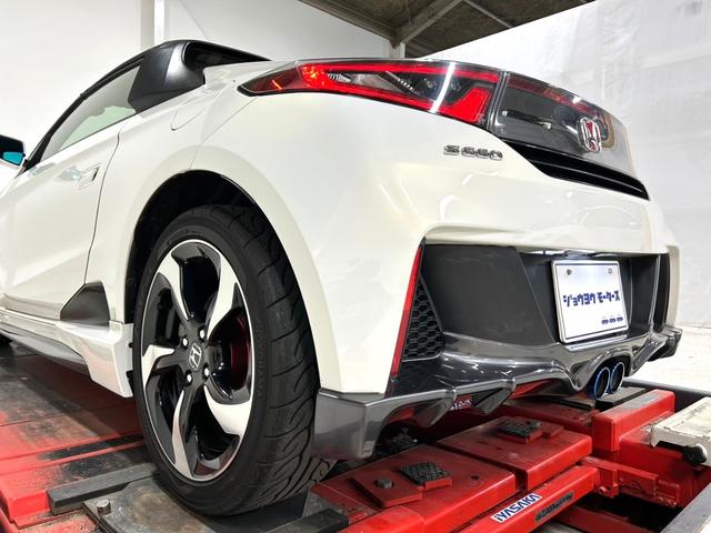 Ｓ６６０ α　ワンオーナー／禁煙車／６速ＭＴ／無限エアロ／無限エアロボンネット／無限グリル／柿本マフラー／Ｄｅｆｉブーストメーター／純正アルミ／社外ナビ／ＥＴＣ／赤シートカバー／ドリンクホルダー／ＬＥＤヘッドライト（46枚目）