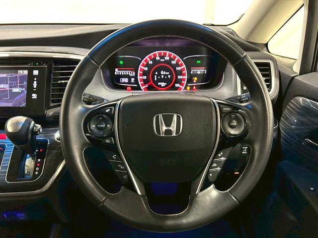 オデッセイ アブソルート・ＥＸ　禁煙車／衝突軽減ブレーキ／黒本革シート／純正ナビＴＶ／純正フリップダウンモニター／全方位カメラ／Ｂｌｕｅｔｏｏｔｈ／ＥＴＣ／ＨＫＳ車高調／純正１８インチアルミ／両側パワースライド／シートヒーター（33枚目）