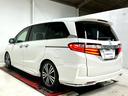 オデッセイ アブソルート・ＥＸ　禁煙車／衝突軽減ブレーキ／黒本革シート／純正ナビＴＶ／純正フリップダウンモニター／全方位カメラ／Ｂｌｕｅｔｏｏｔｈ／ＥＴＣ／ＨＫＳ車高調／純正１８インチアルミ／両側パワースライド／シートヒーター（6枚目）