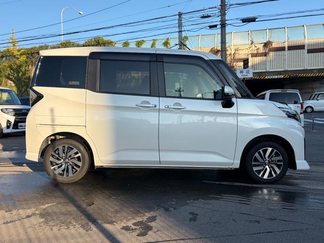 ルーミー カスタムG ユーザー買取/ワンオーナー/LEDヘッド/フォグランプ/衝突軽減装置/クリアランスソナー/純正ナビ/バックカメラ/ETC/フルセグTV/ブルートゥース/シートヒーター/タイヤ4本新品交換付(4枚目)