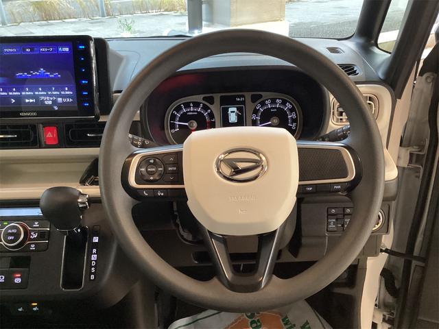 ムーヴキャンバス ストライプスＧ　バックカメラ　両側電動スライドドア　ナビ　ＴＶ　クリアランスソナー　衝突被害軽減システム　オートライト　スマートキー　アイドリングストップ　電動格納ミラー　シートヒーター　ベンチシート　ＣＶＴ　ＥＳＣ（10枚目）