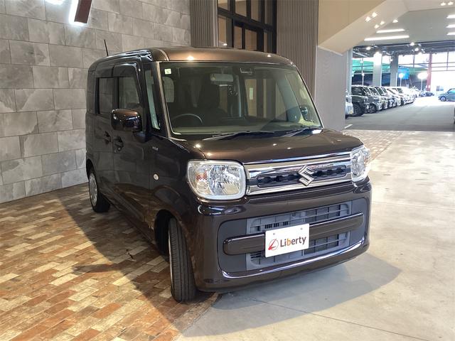 スペーシア ハイブリッドＸ　バックカメラ　両側電動スライドドア　ナビ　ＴＶ　クリアランスソナー　レーンアシスト　衝突被害軽減システム　オートライト　スマートキー　アイドリングストップ　電動格納ミラー　ベンチシート　ＣＶＴ　ＥＳＣ（3枚目）