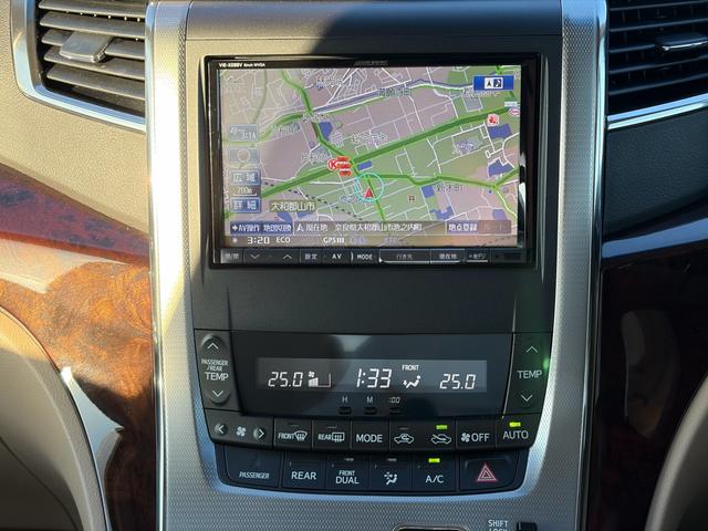 ヴェルファイア 2.4V V モデリスタエアロ 8インチナビ 後席モニター 両側電動スライドドア 1オーナー 禁煙車 白内装 べージュ内装 フルセグ(25枚目)