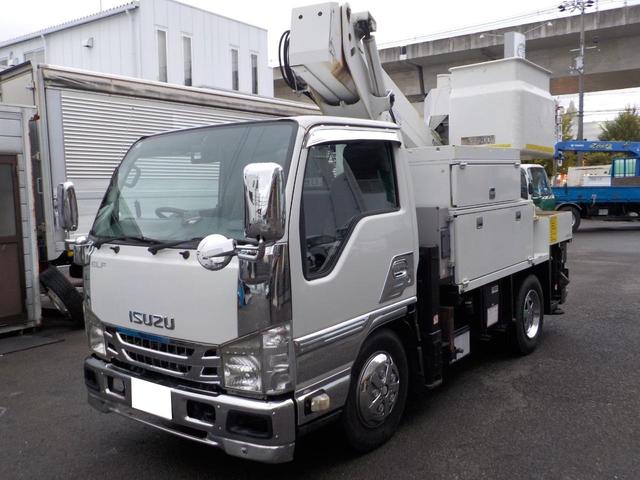 エルフトラック  イスズ エルフ 高所作業車 アイチ製 SH11A 地上高11m 電工仕様 車検2年付き メッキパーツ(3枚目)
