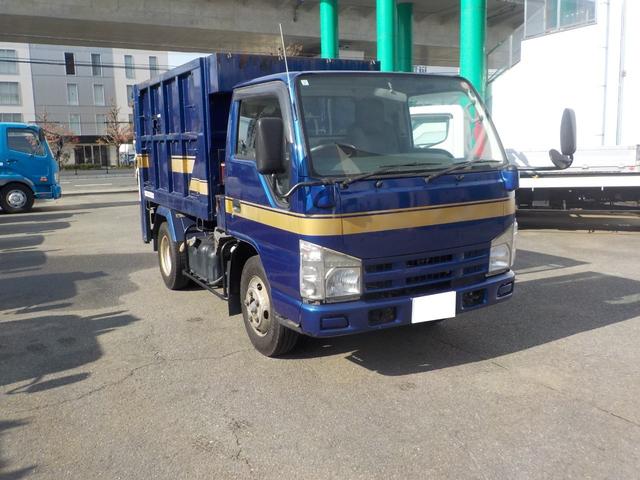 エルフトラック 　土砂禁深ダンプ　新明和工業製　リア観音式扉　６００ｋｇ垂直ゲート付き（3枚目）