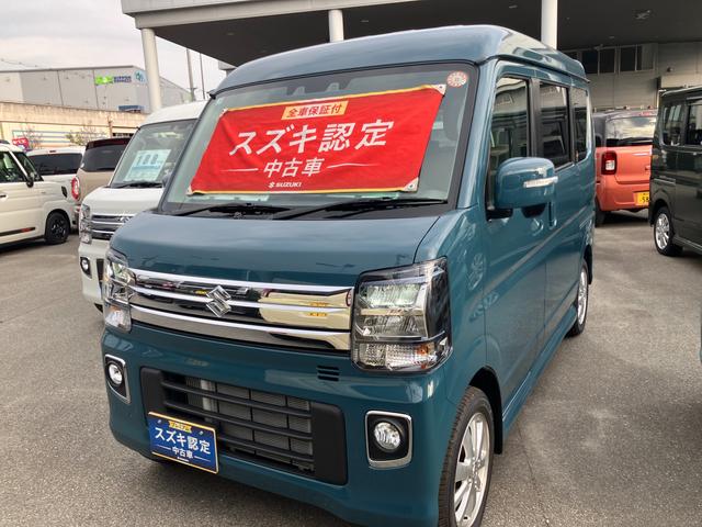 エブリイワゴン ＰＺターボ　ハイルーフ　６型　ＣＶＴ　ＬＥＤヘッドランプ　デュアルカメラブレーキ｜後席左側ワンアクションパワースライド｜１４インチアルミホイール｜本革巻きステアリングホイール｜リモート格納式ドアミラー｜運転席シートヒーター｜（51枚目）