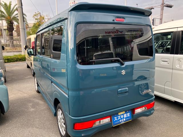 エブリイワゴン ＰＺターボ　ハイルーフ　６型　ＣＶＴ　ＬＥＤヘッドランプ　デュアルカメラブレーキ｜後席左側ワンアクションパワースライド｜１４インチアルミホイール｜本革巻きステアリングホイール｜リモート格納式ドアミラー｜運転席シートヒーター｜（53枚目）