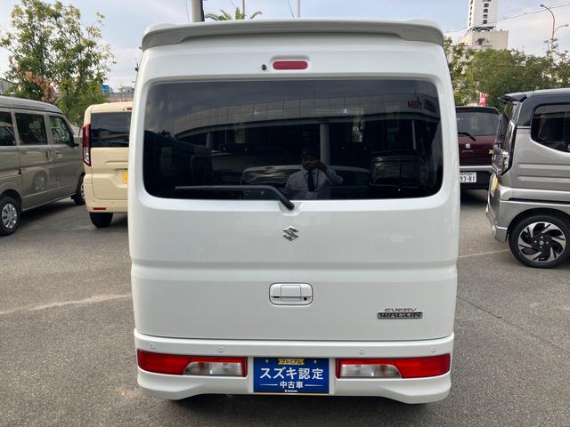 エブリイワゴン ＰＺターボ　スペシャル　ハイルーフ　６型　バックカメラ付　デュアルカメラブレーキ｜後席両側ワンアクションパワースライド｜１４インチアルミホイール｜本革巻きステアリングホイール｜リモート格納式ドアミラー｜運転席シートヒーター｜電動オートステップ｜（7枚目）