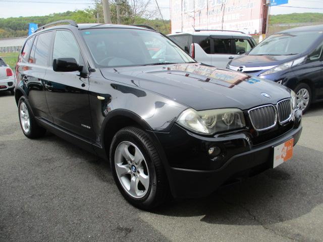 Ｘ３ ｘＤｒｉｖｅ　２５ｉ　後期最終モデル　黒革シート　純正ナビ　スタッドレスＴ用１７アルミホイール付　ビルトインＥＴＣ　サイドカメラ　キーレス　運転＆助手席シートヒーター　クリアランスソナー　ＨＩＤライト　ＣＤチェンジャー（2枚目）
