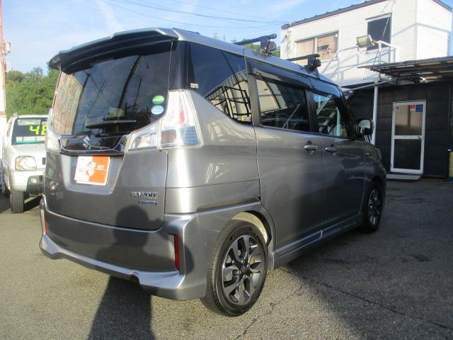 ソリオバンディット ハイブリッドＭＶ　ハイブリッドＭＶ（５名）ワンオーナー禁煙車　社外ナビ　フルセグＴＶ　ＥＴＣ　ＬＥＤライト　スマートキー　左リヤ電動スライドドア　純正アルミホイール　シートヒーター　ルーフキャリア付き（6枚目）