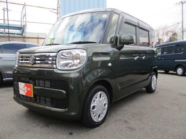 スペーシア ハイブリッドG 雹被害有 スズキセーフティ装着車 ワンオーナー禁煙車 全方位モニター 純正ナビ フルセグTV Bカメラ ETC ドライブレコーダー スマートキー クリアランスソナー ドアバイザー(5枚目)