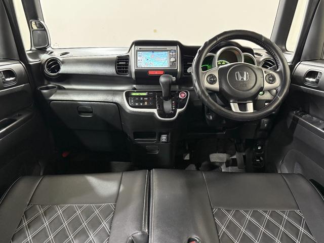 N-BOX G ターボSSパッケージ Bカメラ ETC 両PSD クルコン ナビTV DVD ESC HIDオートライト Pスタート パドルシフト ステリモ AAC 社外14インチAW ウィンカー付電動格納ミラー シートハイトアジャスター(7枚目)