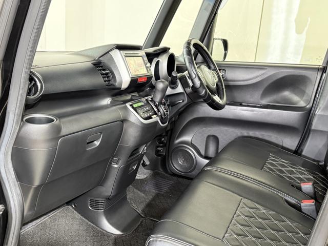 N-BOX G ターボSSパッケージ Bカメラ ETC 両PSD クルコン ナビTV DVD ESC HIDオートライト Pスタート パドルシフト ステリモ AAC 社外14インチAW ウィンカー付電動格納ミラー シートハイトアジャスター(48枚目)