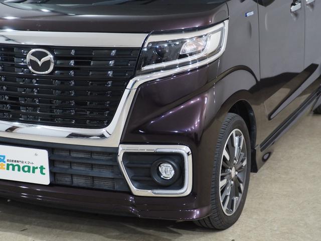 フレアワゴンカスタムスタイル ハイブリッドＸＴ　ターボ　Ｂカメラ　ＥＴＣ　シートＨ　両ＰＳＤ　クルコン　フルセグナビ　ＢＴ　ＤＶＤ　ＬＥＤオートライト／フォグ　衝突軽減Ｂ　レーンアシスト　クリソナ　パドルシフト　ステリモ　純正１５ＡＷ　ハーフレザー（67枚目）