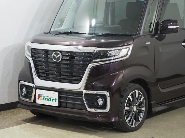 フレアワゴンカスタムスタイル ハイブリッドＸＴ　ターボ　Ｂカメラ　ＥＴＣ　シートＨ　両ＰＳＤ　クルコン　フルセグナビ　ＢＴ　ＤＶＤ　ＬＥＤオートライト／フォグ　衝突軽減Ｂ　レーンアシスト　クリソナ　パドルシフト　ステリモ　純正１５ＡＷ　ハーフレザー（73枚目）