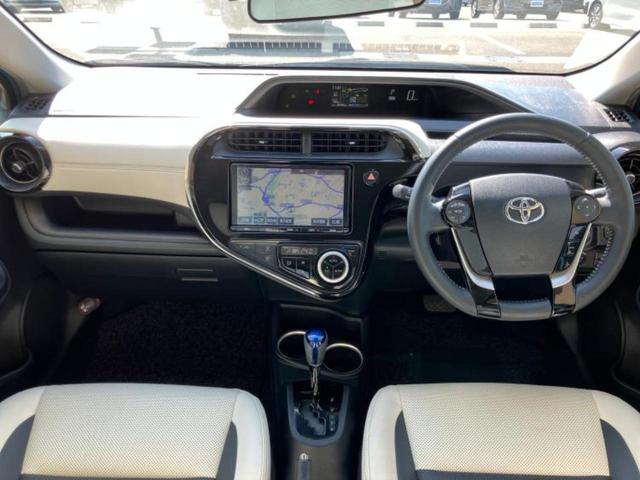 アクア Gソフトレザーセレクション 新品タイヤ/純正 9インチ SDナビ/衝突安全装置/シートヒーター 前席/車線逸脱防止支援システム/シート 合皮/ドライブレコーダー 社外/ヘッドランプ LED/Bluetooth接続/ETC(6枚目)