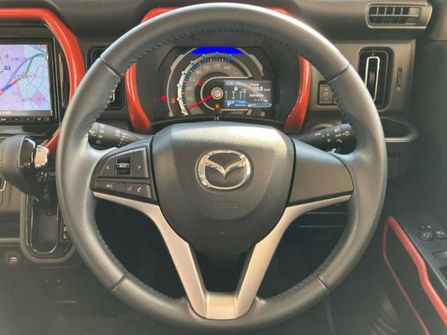 フレアクロスオーバー ハイブリッドXS 新品タイヤ/保証書/純正 8インチ メモリーナビ/アイアクティブセンス(マツダ)/シートヒーター 前席/360°ビューモニター/車線逸脱防止支援システム/パーキングアシスト バックガイド 盗難防止装置(14枚目)