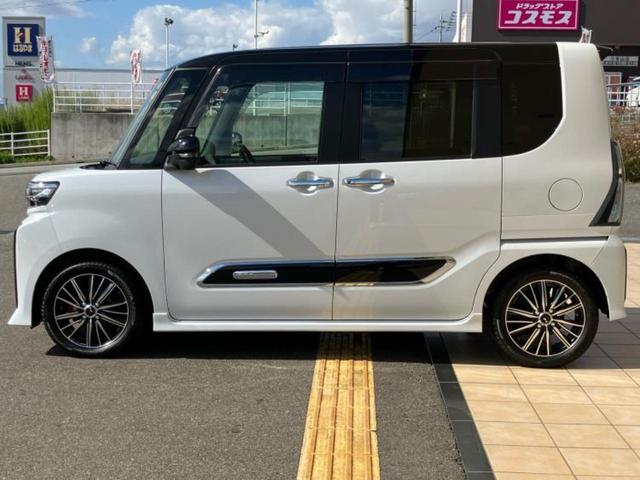 タント カスタムＲＳ　新品タイヤ／保証書／純正　１０インチ　ナビ／スマートアシスト（トヨタ・ダイハツ）／両側電動スライドドア／シートヒーター　前席／パノラマモニター／車線逸脱防止支援システム／シート　ハーフレザー　ターボ（2枚目）