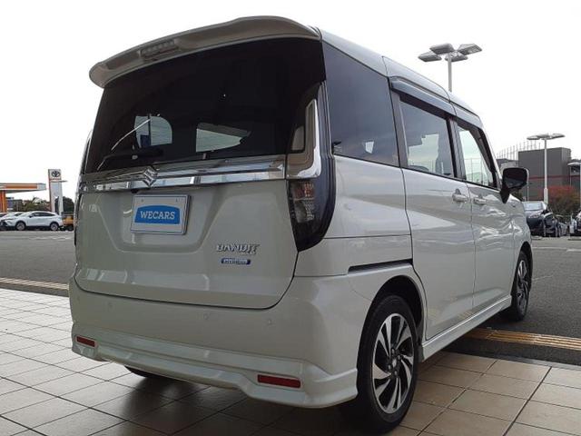 ソリオバンディット バンディットハイブリッドＭＶ　新品タイヤ／保証書／純正　ＳＤナビ／衝突安全装置／両側電動スライドドア／シートヒーター／車線逸脱防止支援システム／ヘッドランプ　ＬＥＤ／ＥＴＣ／ＥＢＤ付ＡＢＳ／横滑り防止装置／アイドリングストップ（3枚目）