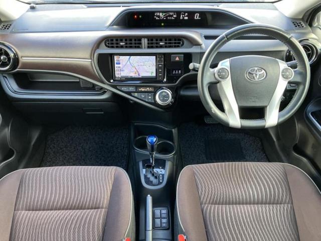 アクア Ｇ　社外　ＳＤナビ／ヘッドランプ　ＨＩＤ／ＥＴＣ／ＥＢＤ付ＡＢＳ／横滑り防止装置／アイドリングストップ／フルセグＴＶ／エアバッグ　運転席／エアバッグ　助手席／パワーウインドウ／キーレスエントリー（6枚目）