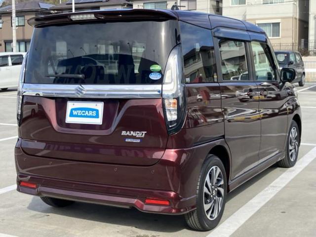 ソリオバンディット バンディットハイブリッドＭＶ　新品タイヤ／保証書／純正　９インチ　ナビ／フリップダウンモニター　社外　９インチ／デュアルカメラブレーキサポート（スズキ）／両側電動スライドドア／シートヒーター／全方位モニター　全周囲カメラ　ドラレコ（3枚目）