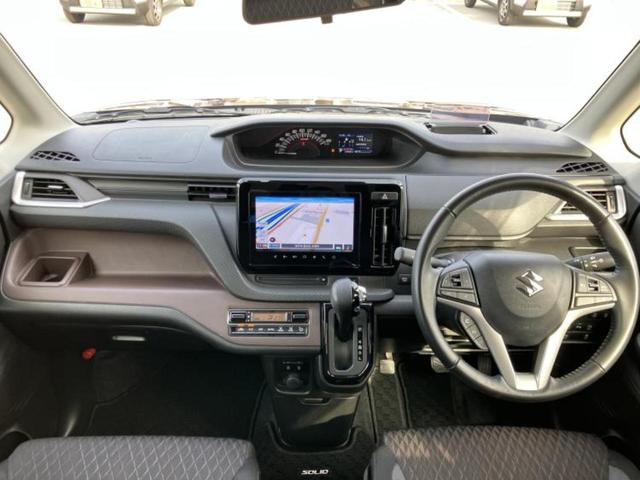 ソリオバンディット バンディットハイブリッドＭＶ　新品タイヤ／保証書／純正　９インチ　ナビ／フリップダウンモニター　社外　９インチ／デュアルカメラブレーキサポート（スズキ）／両側電動スライドドア／シートヒーター／全方位モニター　全周囲カメラ　ドラレコ（6枚目）