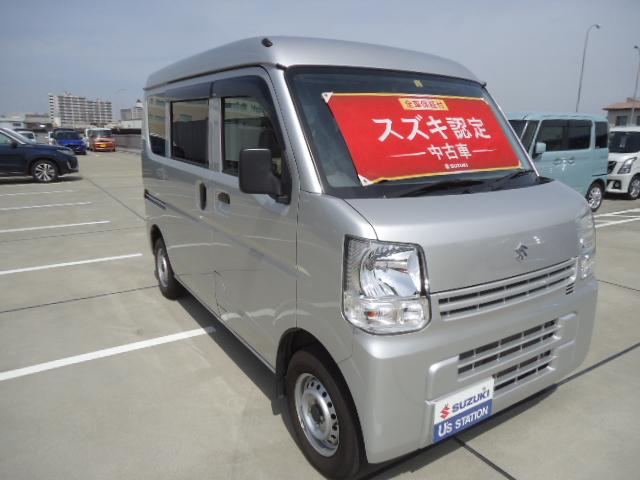 エブリイ ＰＡ　３型マニュアルエアコン　運転席、助手席エアバッグ、手動キー、運転席助手席手動ウインドー、ＡＭＦＭラジオ、４速オートモチック、マニュアルエアコン、レベリングライト、アンテナ折れ、スペアタイヤ、応急用スペアタイヤ、ハイルーフ（60枚目）