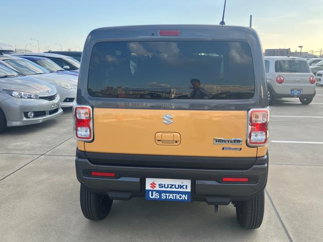 ハスラー HYBRID X 3型前後衝突被害軽減ブレーキ デュアルカメラブレーキサポート、後退時ブレーキサポート、オートクルーズ、オートエアコン、キーレスプッシュエンジンスタート、両側電動格納ミラー、HYBRID、オートライト、運転席シートヒーター(3枚目)