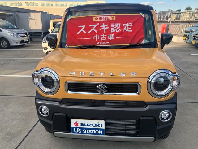 ハスラー HYBRID X 3型前後衝突被害軽減ブレーキ デュアルカメラブレーキサポート、後退時ブレーキサポート、オートクルーズ、オートエアコン、キーレスプッシュエンジンスタート、両側電動格納ミラー、HYBRID、オートライト、運転席シートヒーター(51枚目)