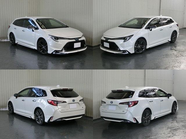 カローラツーリング ハイブリッド　ダブルバイビー　純正１０．５インチナビ・フルセグＴＶ・Ｂカメラ・Ｂｌｕｅｔｏｏｔｈ・ＥＴＣ・ＴＳＳ・プリクラ・Ｒクルコン・ＬＤＡ・Ａハイビーム・ＢＳＭ・クリアランスソナー・ブラックハーフレザーシート・モデリスタエアロ（7枚目）