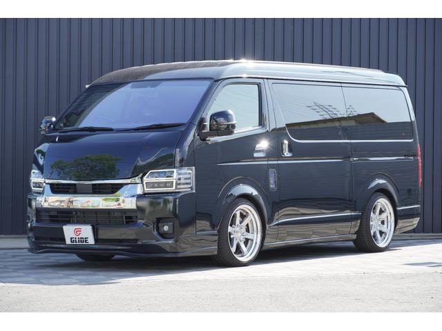 ハイエースワゴン ＧＬ　パノラマビューモニター　バレンティン６眼ＬＥＤヘッド　ＣＲＳエアロ　ＫＢレーシング１９ＡＷ　４１５コブラＦスポイラー　ＣＲＳバットフェイス　ＵＩビークルショック　強化トーションバー（6枚目）