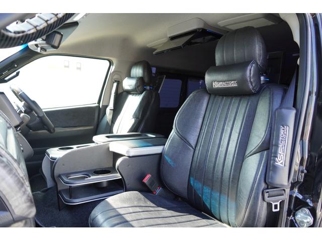 ハイエースワゴン ＧＬ　パノラマビューモニター　バレンティン６眼ＬＥＤヘッド　ＣＲＳエアロ　ＫＢレーシング１９ＡＷ　４１５コブラＦスポイラー　ＣＲＳバットフェイス　ＵＩビークルショック　強化トーションバー（15枚目）