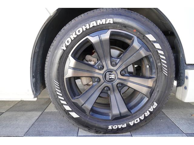 ハイエースバン ロングスーパーGL 3.0D バットフェイスボンネット ベットキット ALPINE フリップダウンモニター BARBERO17インチAW PARADA Wレター ローダウン リアガラススライドガラス タイベル交換済み(34枚目)