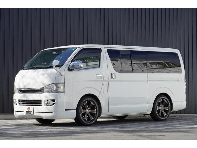 ハイエースバン ロングスーパーGL 3.0D バットフェイスボンネット ベットキット ALPINE フリップダウンモニター BARBERO17インチAW PARADA Wレター ローダウン リアガラススライドガラス タイベル交換済み(65枚目)