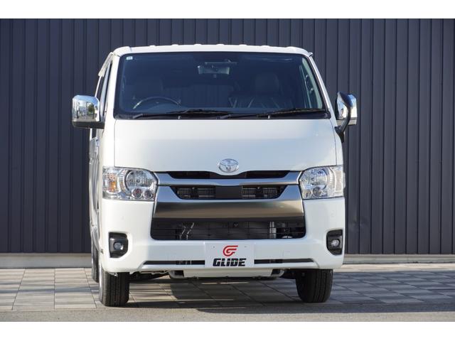 ハイエースバン ロングスーパーGL ダークプライムS 2.8D パノラマビューモニター 両側パワースライドドア Dインナーミラー LEDヘッドライト 専用Sロゴシート 専用プラチナサテンスキーメッキグリル 070パールホワイト トヨタセーフティーセンス(5枚目)