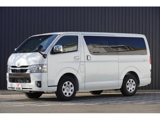 ハイエースバン ロングスーパーGL ダークプライムS 2.8D パノラマビューモニター 両側パワースライドドア Dインナーミラー LEDヘッドライト 専用Sロゴシート 専用プラチナサテンスキーメッキグリル 070パールホワイト トヨタセーフティーセンス(6枚目)