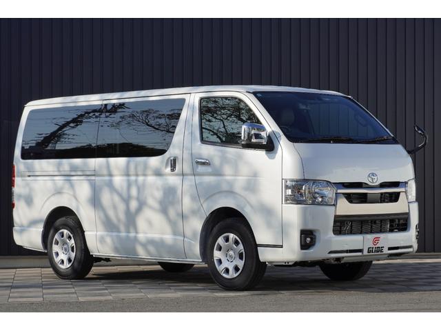 ハイエースバン ロングスーパーGL ダークプライムS 2.8D パノラマビューモニター 両側パワースライドドア Dインナーミラー LEDヘッドライト 専用Sロゴシート 専用プラチナサテンスキーメッキグリル 070パールホワイト トヨタセーフティーセンス(60枚目)