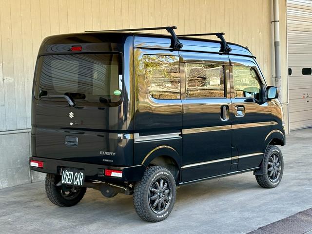 エブリイ ジョインターボ 距離無制限1年保証付/プラスライン製ショートバンパーフロントリア/5MT/調整式ラテラルロッド/REIZヘッドライト/プラスライン製テールランプ/ルーフキャリア/ブロックタイヤ/ETC(2枚目)