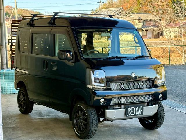 エブリイ ジョインターボ 距離無制限1年保証付/プラスライン製ショートバンパーフロントリア/5MT/調整式ラテラルロッド/REIZヘッドライト/プラスライン製テールランプ/ルーフキャリア/ブロックタイヤ/ETC(45枚目)