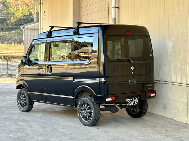 エブリイ ジョインターボ 距離無制限1年保証付/プラスライン製ショートバンパーフロントリア/5MT/調整式ラテラルロッド/REIZヘッドライト/プラスライン製テールランプ/ルーフキャリア/ブロックタイヤ/ETC(47枚目)