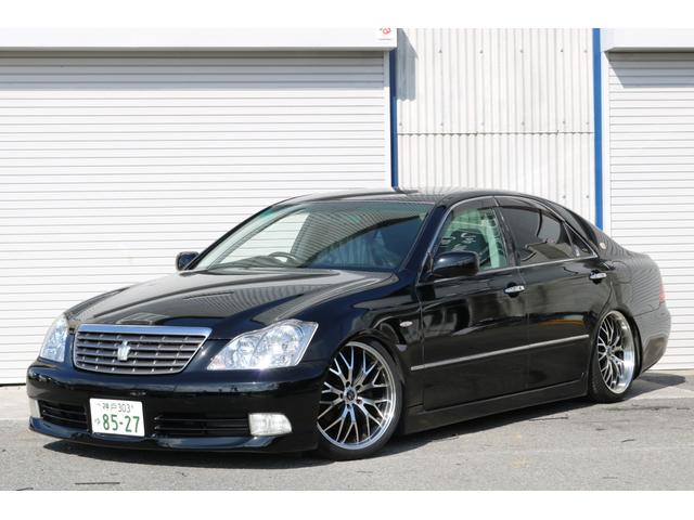 ロイヤルサルーン 後期モデル HDDナビ バックカメラ ETC エアロ 車高調 19インチアルミホイール HIDヘッドライト スマートキー(34枚目)